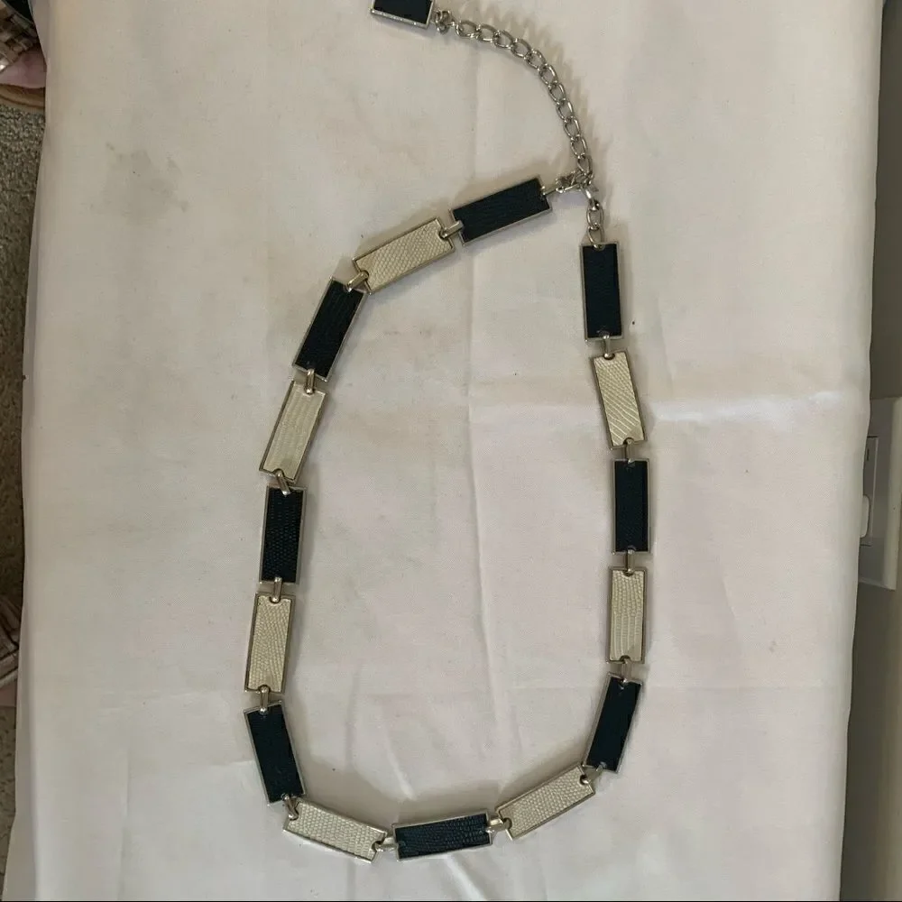 Etcetera Silver Chain Belt - L - EUC